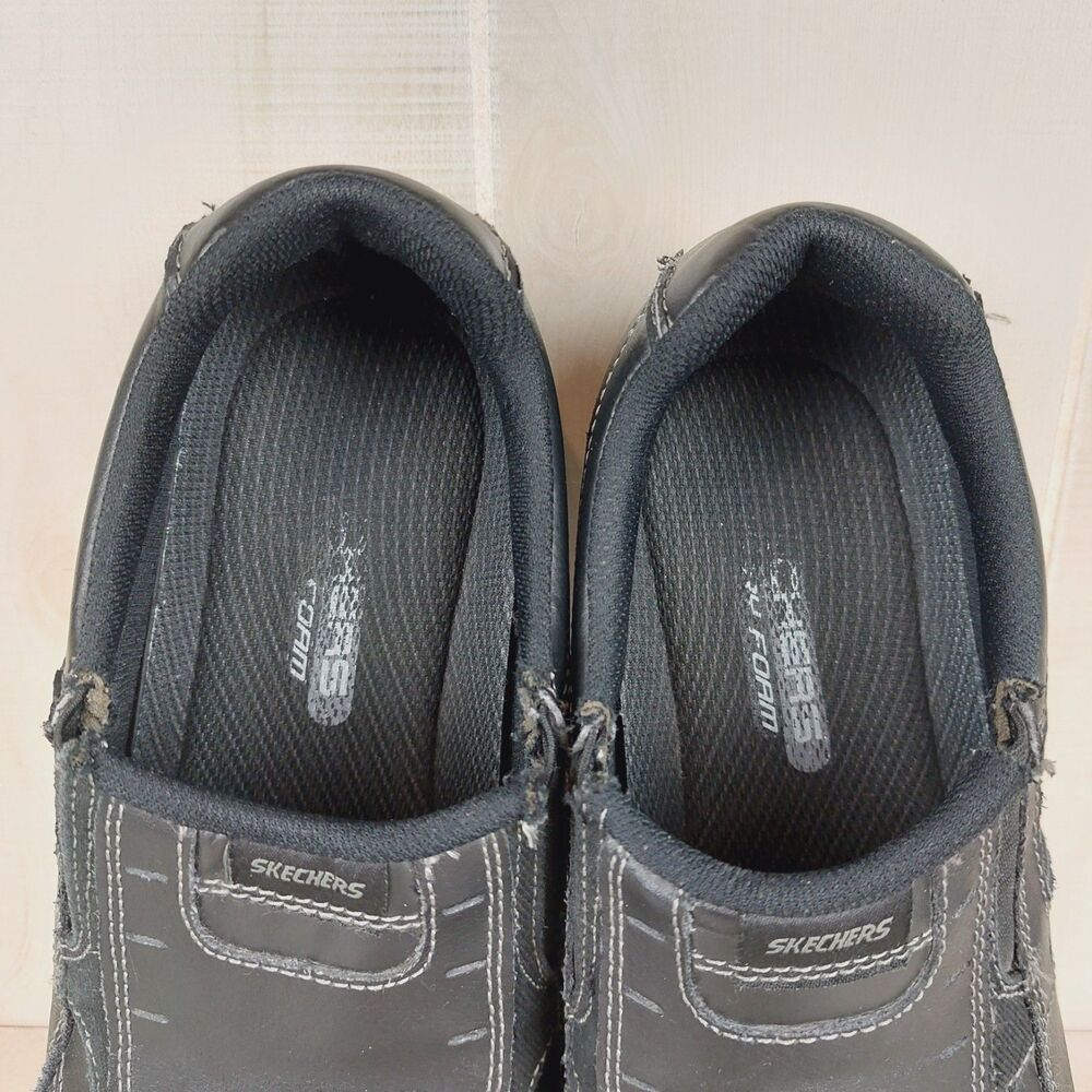 Skechers Men Size 11 Diameter-Nerves Black Leather Slip-On Driving Loafers 64274 - Picture 5 of 7